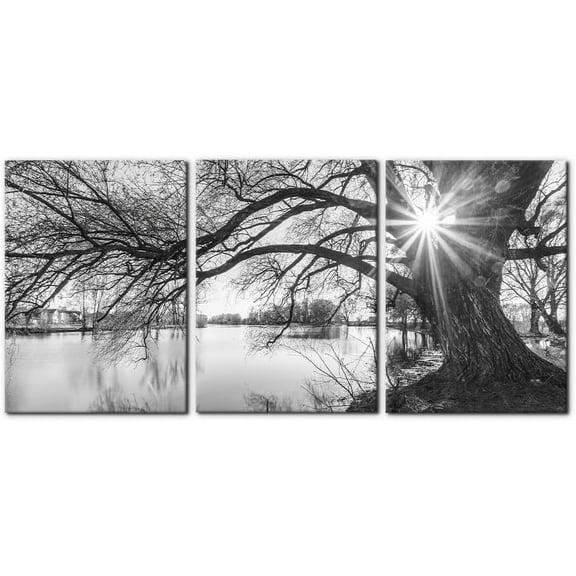 Hieng 3 Pieces Canvas Print Wall Art Set Monument Valley Modern Walls Decoration for Living Room Bedroom Office Arizona Landscape Pictures Painting Artwork Framed Ready to Hang - 12"x16"x3 Panels