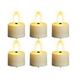 thumbnail image 1 of Flickering Led Tea Light Candles Set Of 12 Pieces Usb Rechargeable Flameless Battery Operated Votive Lights For Home Decor Wedding Centerpieces Holiday Atmosphere Creation, 1 of 5