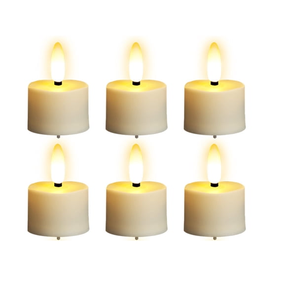 Flickering Led Tea Light Candles Set Of 12 Pieces Usb Rechargeable Flameless Battery Operated Votive Lights For Home Decor Wedding Centerpieces Holiday Atmosphere Creation