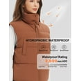 thumbnail image 4 of Women's Cropped Puffer Vest Stand Collar Lightweight Sleeveless Crop Padded Vest Zip Up Gilet Coat, 4 of 7