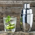 thumbnail image 2 of relayinert Stainless Steel Cocktail Shaker Drinks Wine Maker Martini Mixer for Bar Home with Strainer, 550ml, 2 of 7