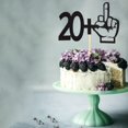 thumbnail image 4 of Cake Topper Arthsdite con purpurina negra con purpurina para 21 cumpleaños, 4 of 6