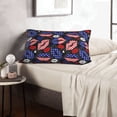thumbnail image 6 of Uemuo American With Lips Print Throw Pillow Case – Cozy & Soft Cushion Cover, Hypoallergenic Pillow Case for Sleeping, Perfect for Women with Envelope Closure-14"x20", 6 of 6