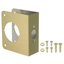 Uxcell Door Reinforcement Plate 1 Set Repair Kit for 1-3/8 Thick Door 4-1/2" and Security Gold