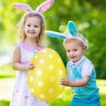 thumbnail image 3 of dajkiuy 24 Inch Inflatable Easter Eggs Easter Outdoor Yard Decoration Large Easter Inflatable Hanging Eggs Ornaments Giant PVC Kids Toys Colorful Eggs for Garden Lawn Party Decor(Size L), 3 of 5