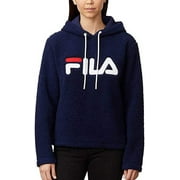 Fila Womens Josephine Sherpa Crop Hoodie (Peacoat, XXL)
