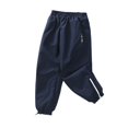 thumbnail image 2 of Blekii Kids Fleece Lined Pants, Winter Warm Hiking Pants, Waterproof Ski Pants with Pockets, Navy, 150, 2 of 8