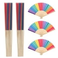 thumbnail image 4 of WEUVEB Foldable Hand Fan Handheld Fan Multi Folding Cooling Decoration For Women 5Pack, 4 of 9