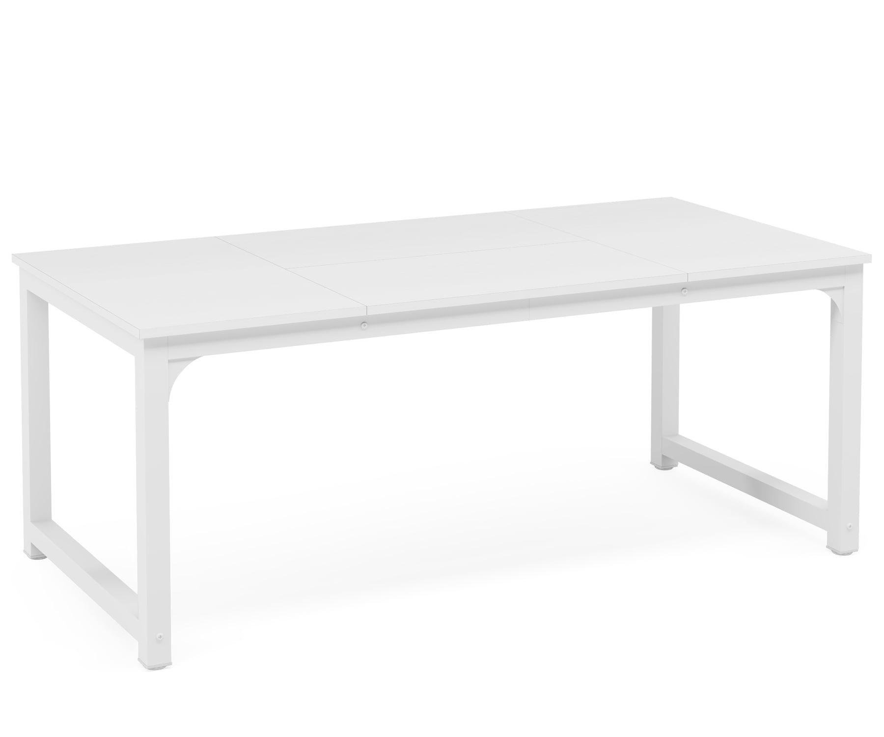 Fnova 63'' Executive Desk, Large Home Office Computer Desk with Thickened Metal Frame, Sturdy Writing Table, Multipurpose for Dining, Conference & Home Office