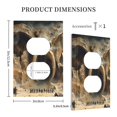 thumbnail image 3 of Haiem Ancient Skull Cave Landscape Pattern Decorative Wall Plates, 1-Gang 5.0" x3.0", Unbreakable Thermoplastic Faceplate Cover for Decorator Receptacle Outlet & Switch-Style S, 3 of 6