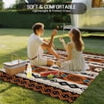 thumbnail image 4 of Brown Beige Boho Outdoor Rug for Patio/Deck/Porch, Non-Slip Large Area Rug 4 x 6 Ft, Vintage Ethnic Tribe Abstract Art Retro Indoor Outdoor Rugs Washable Area Rugs, Camping Rug Carpet Runner, 4 of 8