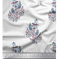 thumbnail image 1 of Soimoi Japan Crepe Satin Fabric Leaves,Floral & Paisley Block Printed Craft Fabric by The Yard 42 Inch Wide, 1 of 3
