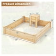thumbnail image 6 of Raised Garden Bed with Composter, 49"x49"x10" - Fir Wood Elevated Planter Box for Vegetables, Flowers & Fruits - Outdoor Above Ground Gardening, 6 of 9