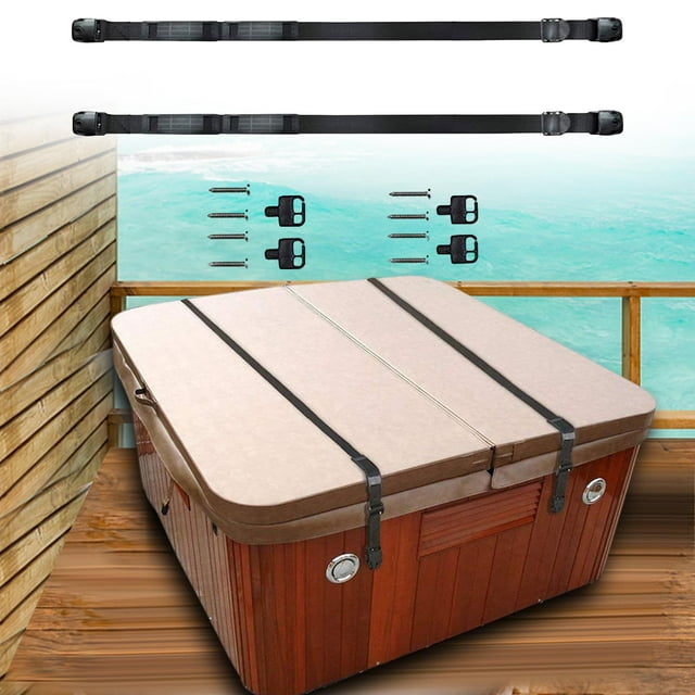 2 Pcs Couverture de Sangles de Vent pour SPA, Couverture de Sécurité pour S
