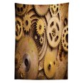 thumbnail image 3 of Ambesonne Steampunk Tablecloth Rectangular Table Cover, Close up Equipments, 60"x90", Sand Brown, 3 of 4