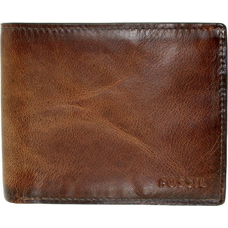Fossil Men's Derrick Rfid Blocking Flip Id Bifold Leather Wallet ...