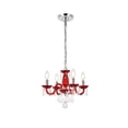 thumbnail image 1 of Elegant Lighting Rococo Lustre Royal en Cristal 15 Pouces 4 Lumières Rouge, 1 of 6