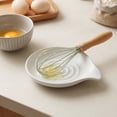 thumbnail image 4 of Onader 2-Piece Spoon Rest, 5" Ceramic Spoon Holder for Kitchen Utensils Soup Ladle Slotted Turner Spatula, Cooking Utensil Rest for Kitchen Countertop, Seashell White, 4 of 10