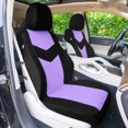 thumbnail image 3 of FH Group Universal Fit Purple Car Seat Covers, Chevron Cloth Seat Protector for Trucks, SUVs & Vans, Washable - Full Set, 3 of 10