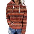 thumbnail image 2 of JTZGDY Vintage Hooded Sweatshirts for Women Fashion Aztec Print Ethnic Style Western Shirts Lightweight Casual Fall Long Sleeve Drawstring Hoodie Outwear Tops with Kangaroo Pockets Multicolor#30 XL, 2 of 6