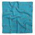 thumbnail image 1 of Bimba Blue Quotes Text Pure Silk Printed Head Bandanas Summer Neck Wrap Scarf 40 x 80 Inches, 1 of 6