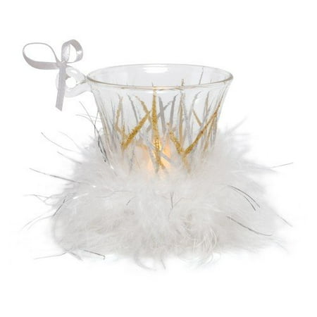 Tinsel Lead Design - Lolita Holiday Mini Candle LED Ornament, Tinsel By Santa Barbara Design Studio