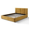 thumbnail image 5 of Omax Decor Venice Fabric Upholstered Platform Queen Bed in Gold, 5 of 7