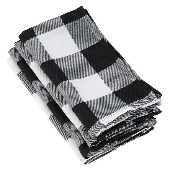 Fennco Styles Buffalo Plaid Collection Classic Checked Cotton Blend Table Linens