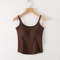 thumbnail image 2 of Annhoo Womens Tank Tops with Bra Comfortable Crewneck Solid Color Sleeveless Pajama Shirts Going Out Clothes, 2 of 6