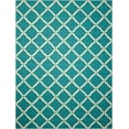 thumbnail image 2 of Nourison Portico Indoor/Outdoor Traditional Trellis Aqua 8' x 10'6" Area Rug, (8' x 11'), 2 of 6