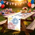thumbnail image 5 of Memorial Day Saving!4th of July Decorations, Independence Day Table Flag Red White Blue Star Striped Floral Print Dining Table Decoration, 5 of 7