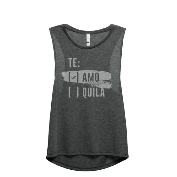 Te Amo Bachelorette Women's Fashion Sleeveless Muscle Workout Yoga Tank Top Charcoal Grey X-Large