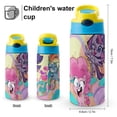 thumbnail image 2 of Kids Water Bottle with Straw - My Lit-tle Pony Stainless Steel Vacuum Insulated Water Bottle for Boys Girls, 2 of 7