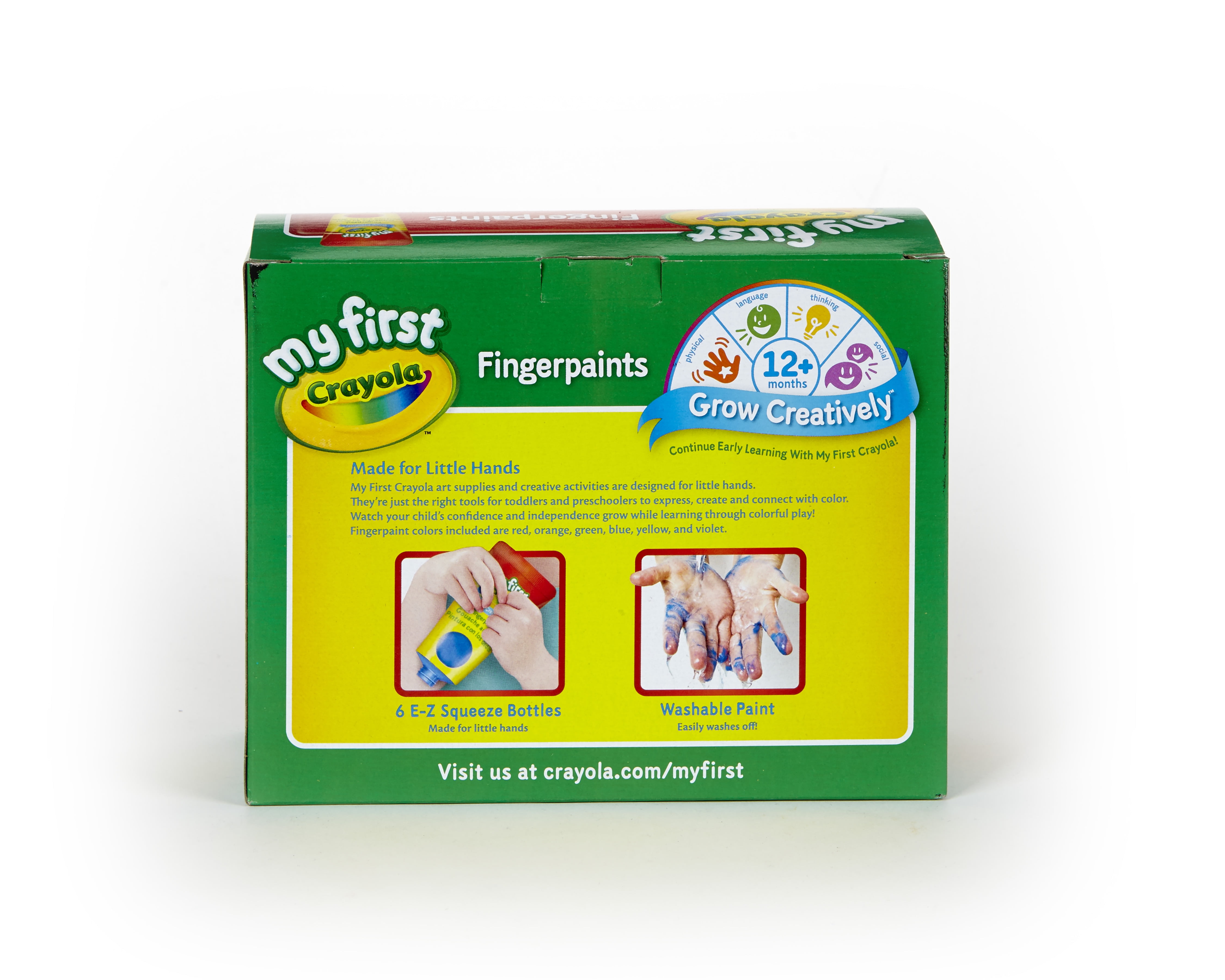 Crayola My First Crayola Fingerpaint Kit, Art Tools, 6 Different Colored  Tubes Of Paint, Washable