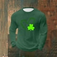 thumbnail image 4 of Posijego Big and Tall Mens St Patrick's Day Shirt Slim Muscle Long Sleeve Basic Tee Shirts Stretch Pullover Tops, 4 of 5