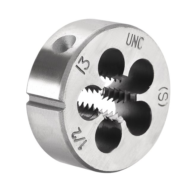 Unique Bargains 1/2-13 UNC Rond Matrices de Filetage de Machine, 1.5' OD Rond Matrices Outil Acier, 6G Classe de Précision
