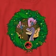 thumbnail image 2 of Boy's Jurassic World Dinosaur Christmas Wreath Graphic Tee Red Large, 2 of 4