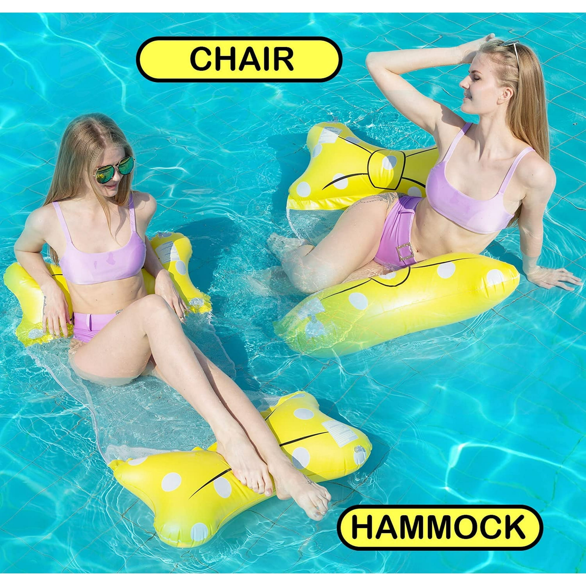 57 x 27.6-inch Rectangular Shape Floating Pool Swimming Accessory – Yellow