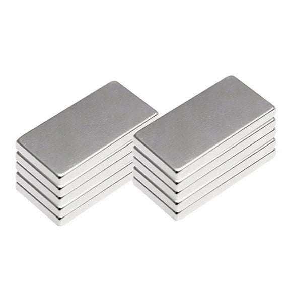 N52 Magnets 10Pcs, 20X10X2Mm Rectangular Magnets, For Crafts, Refrigerator, Diy Projects, Office, Home