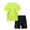 AB103 Green, variant on Boys Summer Casual Clothes Child Short Sleeve Tee And Matching Shorts Outfit Set Breathable Lightweight Big Boys Everyday Activewear Set Blue 12-13 Years