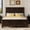 Brown, variant on Mirightone King Size Farmhouse Bed Frame with Charging Station, Tall Headboard & Footboard, Solid Wood Platform Bed, No Box Spring Needed, Noise-Free, White