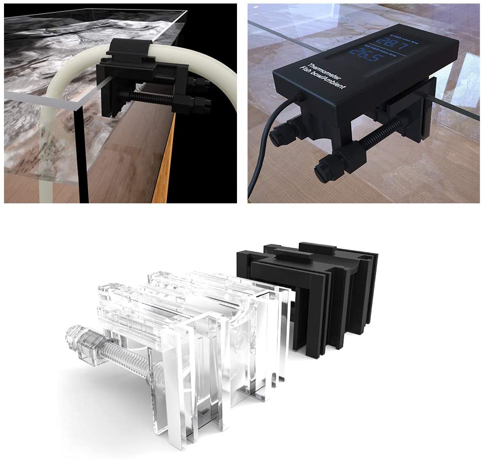 Walbest Aquarium Adjustable Multifunction Clip Set, Fish Tank Water