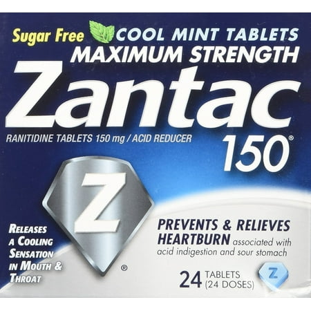 UPC 681421032025 product image for Zantac 150Mg Maximum Strength Cool Mint Acid Reducer, 24 ct | upcitemdb.com