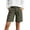 Army Green, variant on CYRBOKO Women's Cargo Shorts Knee Length, Summer Mulit-pockets Elastic Waist Casual Bermuda Shorts Black Size 2XL