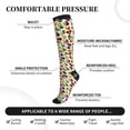 thumbnail image 2 of Pofeuu Colorful Fruits Print Compression Socks for Women & Men Circulation - Best Support for Nurses,Running,Athletic,Sports, 2 of 7