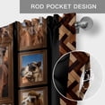 thumbnail image 6 of Desert Camels Farmhouse Short Window Curtain Valances, Brown Wildlife Farmhouse Animals Rustic Rod Pocket Kitchen Valances for Living Room Bedroom Bathroom Cafe 42" x 12", 6 of 8