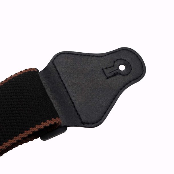 Correa de guitarra ajustable de algodón Correa de hombro de guitarra eléctrica Correa de guitarra cómoda con para guitarra acústica eléctrica popular Guitarra baja (marrón)