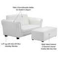 thumbnail image 6 of Costway White Kids Sofa Armrest Chair Couch Lounge Children Birthday Gift w/ Ottoman, 6 of 11