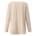 thumbnail image 4 of HUITKMM Chemises pour Femmes Mode Décontractée Col en V Imprimé Manches Longues T-Shirt1, 4 of 4