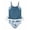 F61 Navy, variant on Likimi Kids Girls Two Piece Swimsuits Crew Neck Floral Printed Straps Sleeveless Tankini Breathable Soft Swimwear For Beach Pool Black Size 7-8 Years